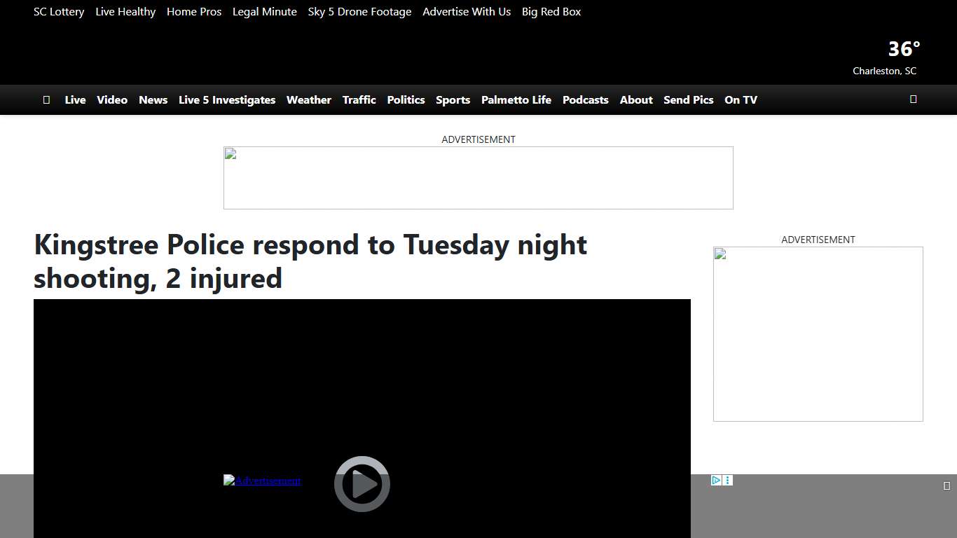 Kingstree Police respond to Tuesday night shooting, 2 injured